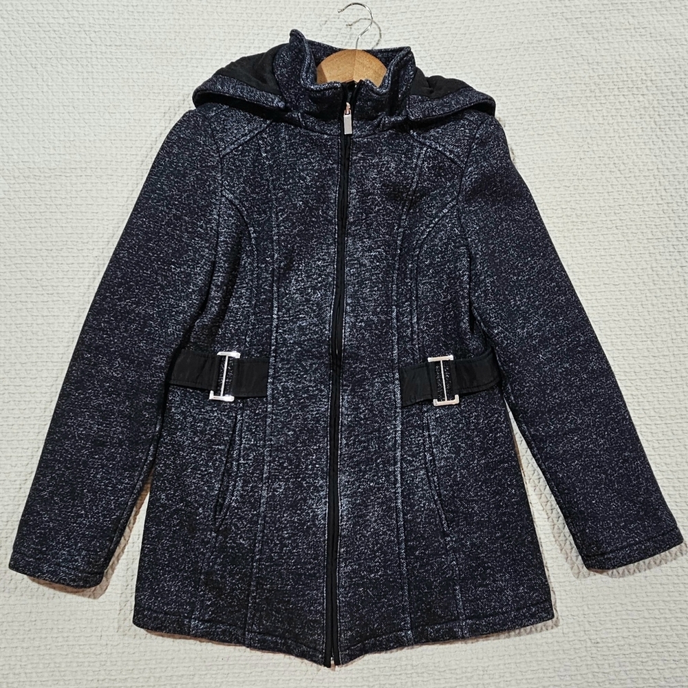 Liz Claiborne Outerwear Stylish Hooded‎ Design Charcoal Ski Jacket Size M
